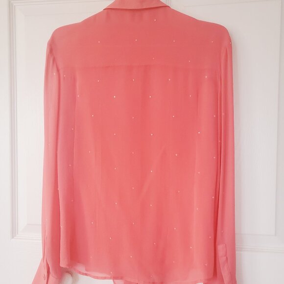 French silk blouse with Swarovski crystals, S - Picture 2 of 8